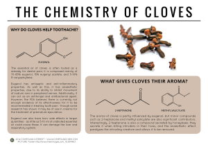 The Chemistry of Cloves